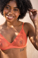 Soutien-gorge en fibre recyclée Terracotta - Dawa